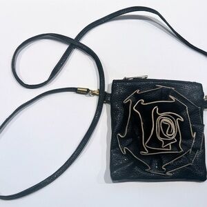New Black Crossbody Flower Bag! Beautiful!!!